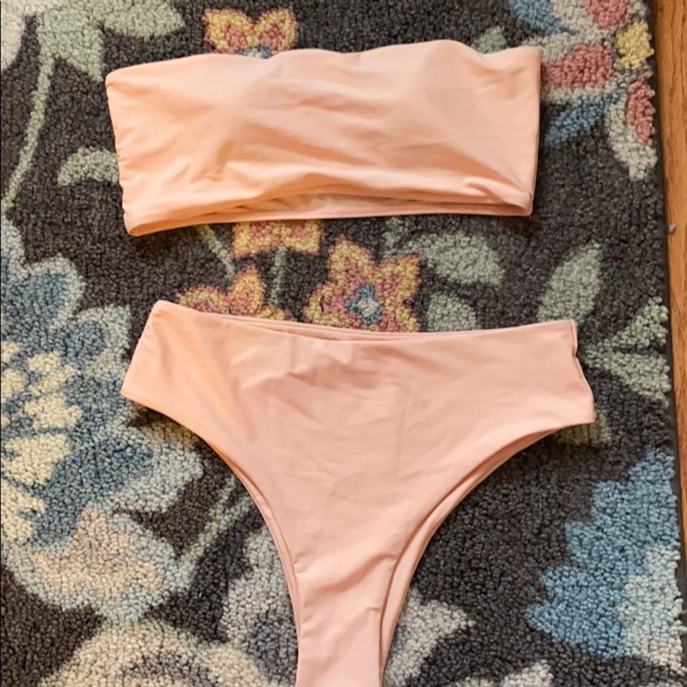 Peach bathing suit